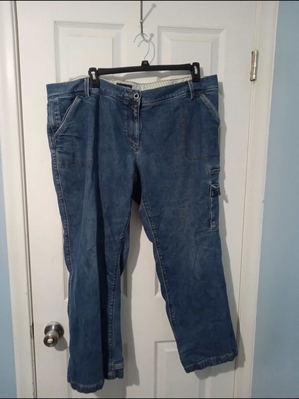 Lands' End Women's Straight Leg Jeans in Medium Blue